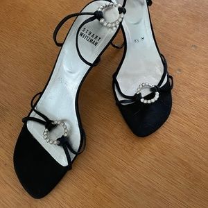 Stuart Weitzman Strappy Rhinestone Heel
